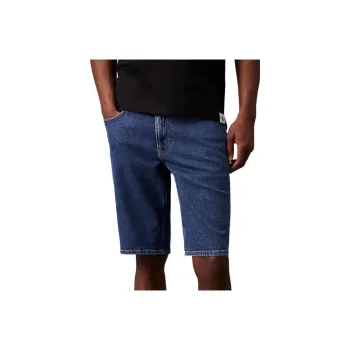 CALVIN KLEIN Denim Shorts Europe Version Men's Dark Blue