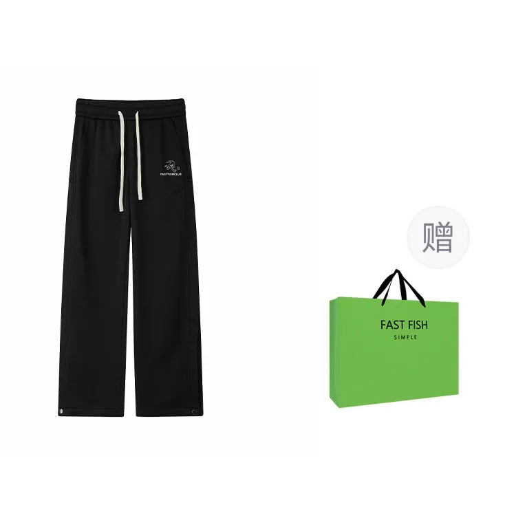 FASTFISH Casual Pants Unisex White Heather Gray-6
