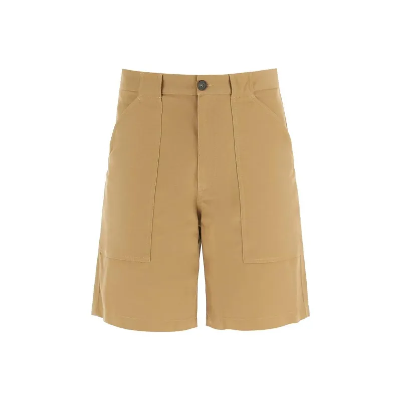 A.P.C Melbourne Cotton Canvas Shorts-0