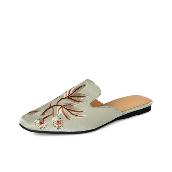 Echo&yolo Abrasion Resistant Quiet Closed Toe Slippers Women's