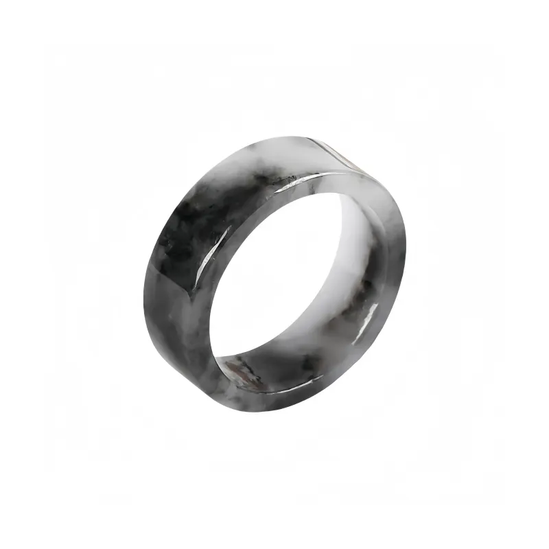 MY WORLD BEGINS AND ENDS WITH YOU Bean Type Jadeite Rings Unisex-0