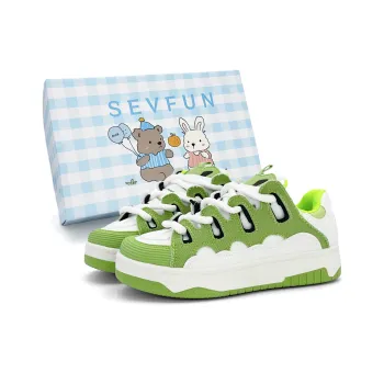 7 SEVFUN Low Top Skateboard Shoes Women's Avocado Green
