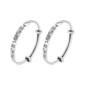 Yuanyanghuangjin S 999 Fine Silver Sterling Silver Bracelets Kids'