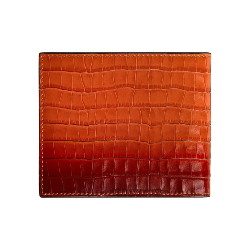MONTBLANC Leather Wallet Unisex Ink Pepper Red-2
