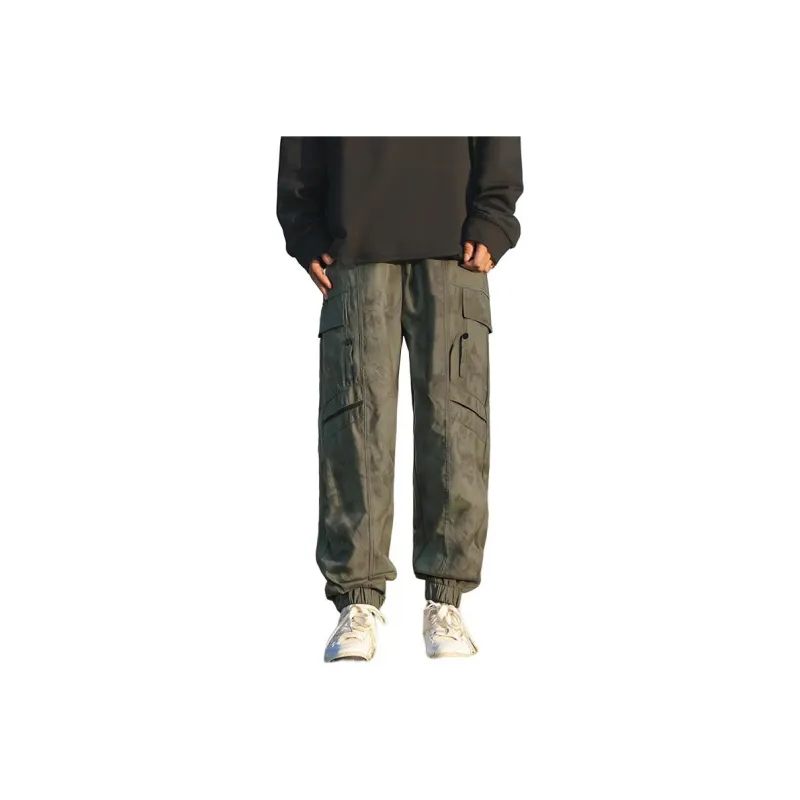 MIIRACER Casual Pants Unisex Army Green-0