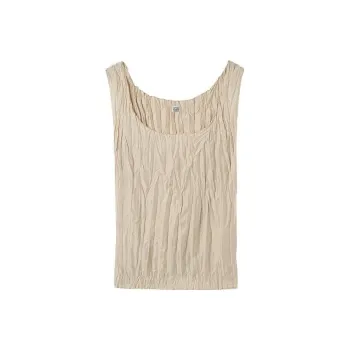 TOTEME Crinkled Sleeveless Tank Top