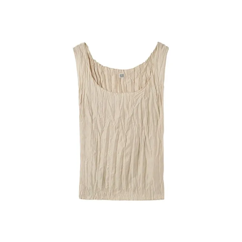 TOTEME Crinkled Sleeveless Tank Top-0