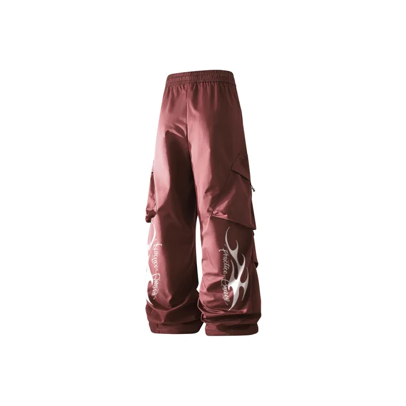 Qnxeey Casual Pants Adjustable Hem Pants Unisex-14