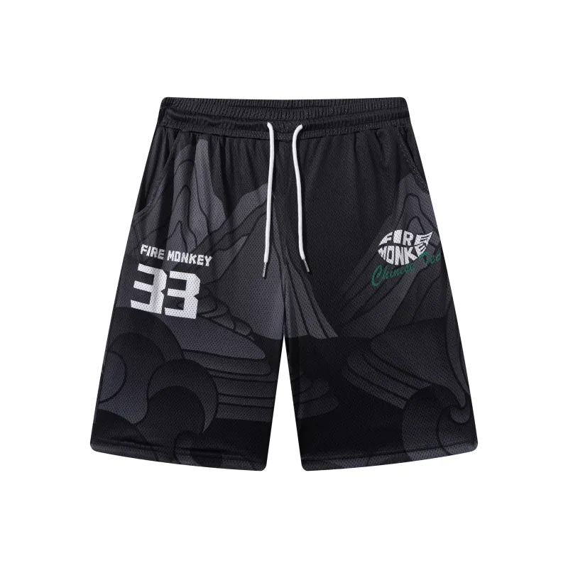 FireMonkey Casual Shorts Unisex Black-0