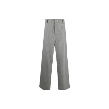 NANUSHKA Baggy Flare Houndstooth print Trousers
