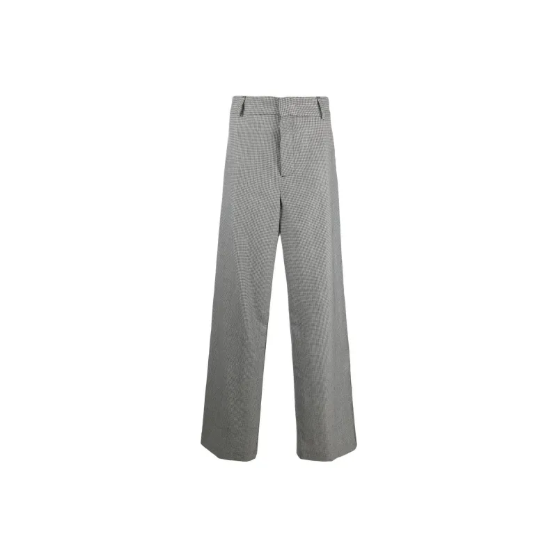NANUSHKA Baggy Flare Houndstooth print Trousers-0