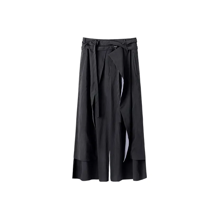 HUANXIANGZHE Casual Pants Unisex Black-0