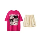 Dragon Fruit Top+Apricot Shorts