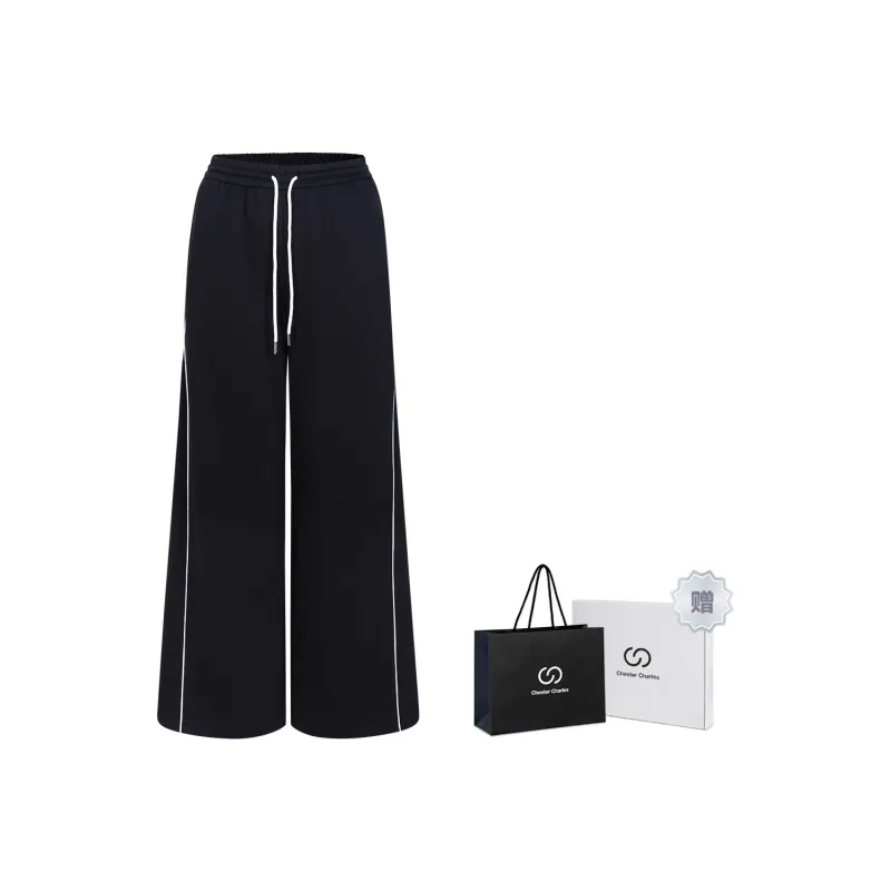 Chester Charles Casual Pants Unisex Black-0