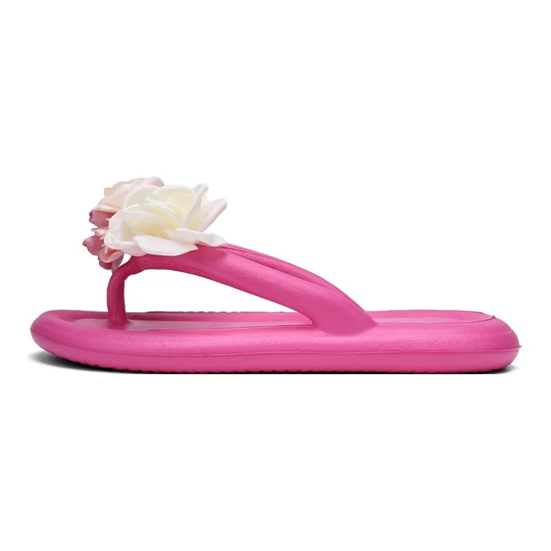 XMISTUO Soft And Bouncy Feeling Women's Summer EVA Floral Comfortable Slip Resistant Waterproof Flip Flops-7