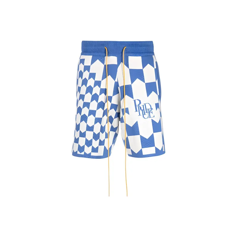 RHUDE Rhacing Checkered Knit Short-0