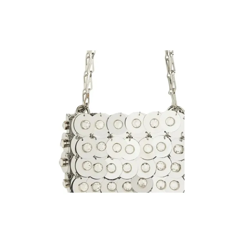 Paco Rabanne Polyester Shoulder Bag Women's Silver-3