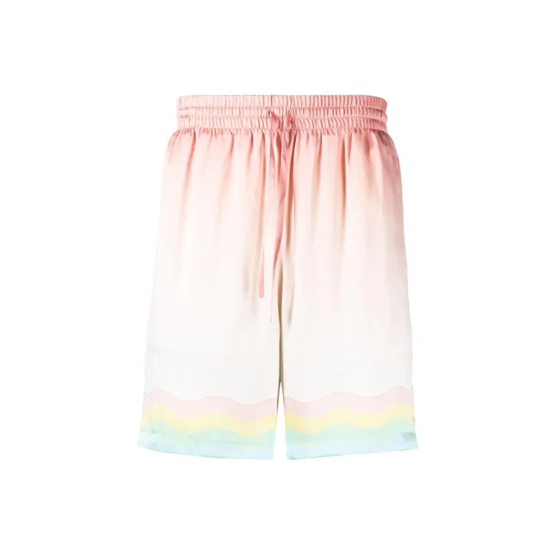 CASABLANCA Silk Shorts With Drawstrings-0
