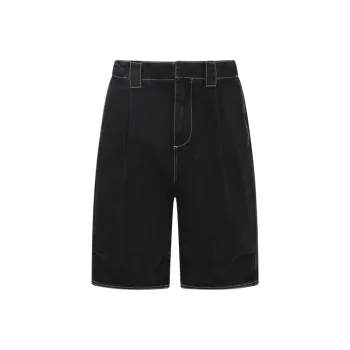 Sunnei High Waist Denim Bermuda Shorts