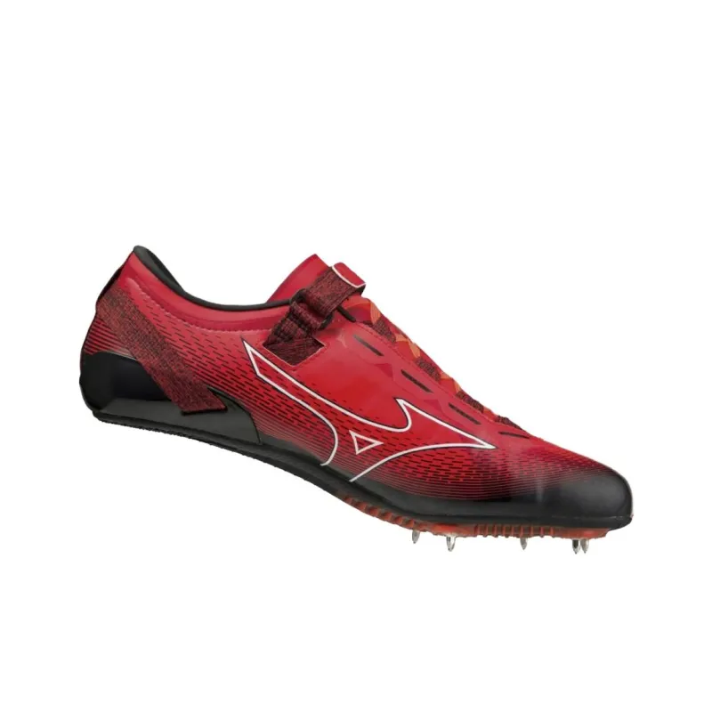 Mizuno Slip Resistant And Abrasion Resistant Functionality Red Track And Field Shoes Unisex Low Top-1