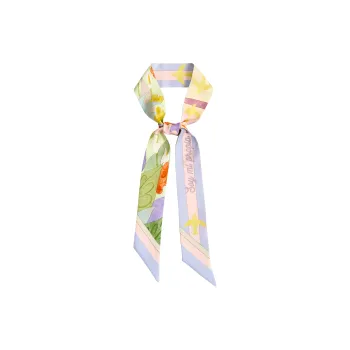 LOST PATTERN Mulberry Silk Scarves Women's Pink Blue