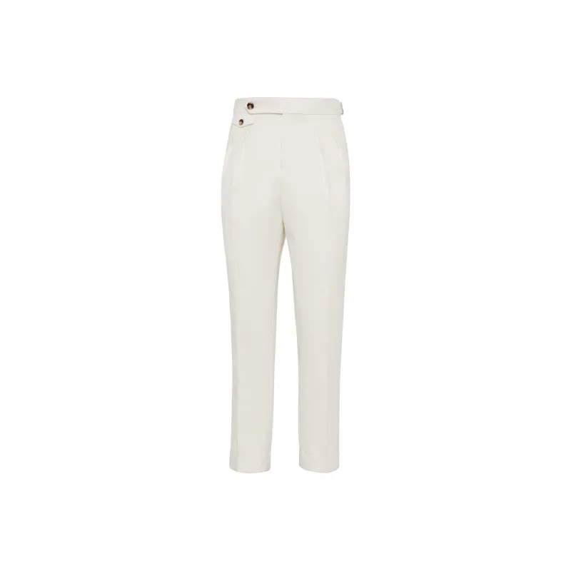 Brunello Cucinelli Pleated Tapered Trousers-0