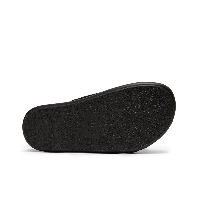 MIO Slide Slippers Women's Black, White-5