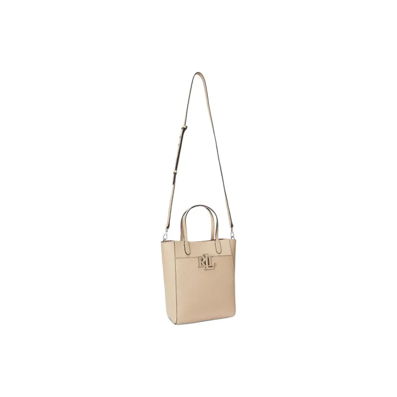 Polo Ralph Lauren Cow Leather Tote Bag, Shopping Bag, Shoulder Bag, Handbag Small Size Women's Sand Dune-1