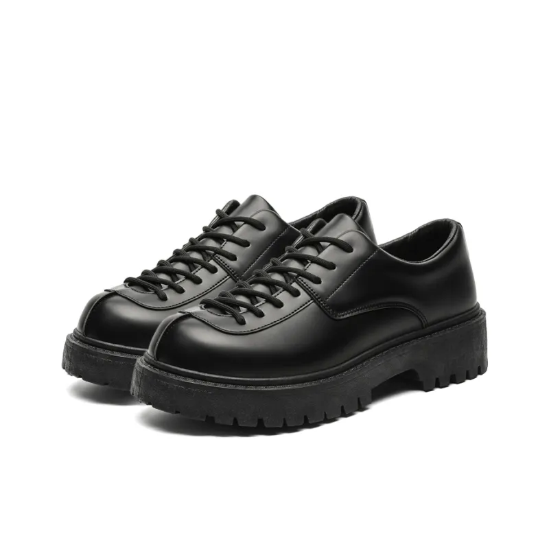 Gai Renpu Slip Resistant Lightweight Height Increasing Low Top Casual Shoes Men's Black-2