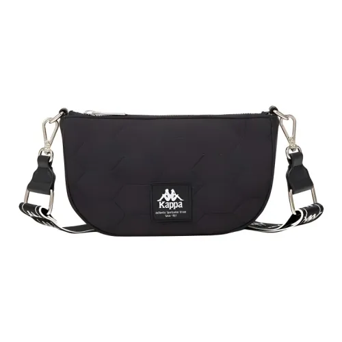 Kappa Fabric Crossbody Bag Shoulder Bag Women's Black