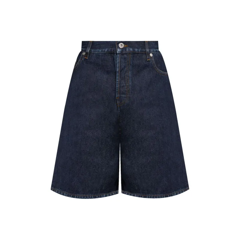 Burberry Logo Patch Denim Bermuda Shorts-0