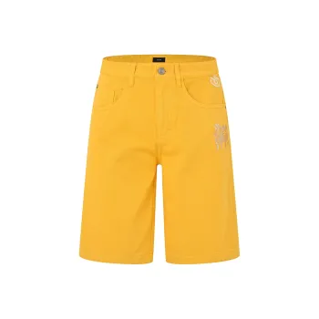 RARE Denim Shorts Men Yellow