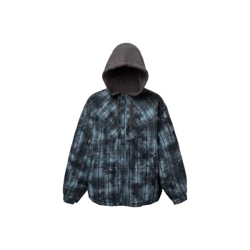FIRE 2 COLD EGO Puffer Jacket Unisex Blue Plaid