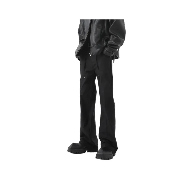 POLAR BEAR Bootcut Slimming Casual Pants Unisex Black-0