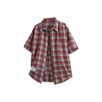 Supremo Cat Shirt Unisex Red Plaid