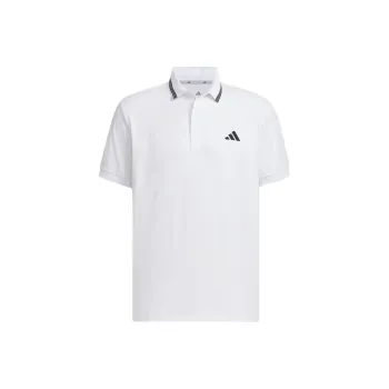 Adidas SHORT SLEEVE RIBBED Polo Shirt Men's White