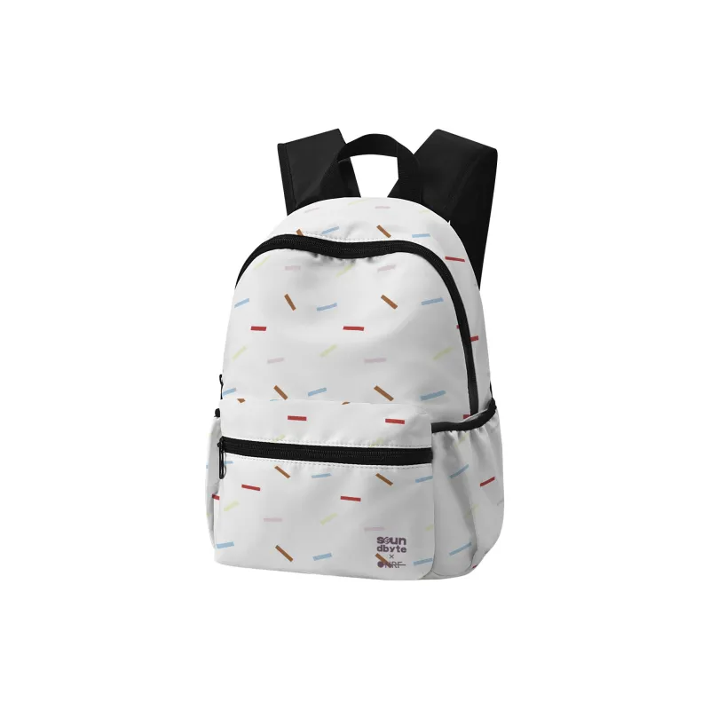 Soundbyte Polyester Backpack Unisex White-1