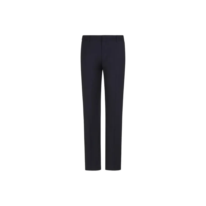 EMPORIO ARMANI Logo Plaque Pleated Trousers-0