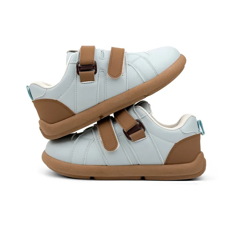Mengsai Wear-resistant And Lightweight Low-Top Skateboard Shoes Women's Blue Coffee-4