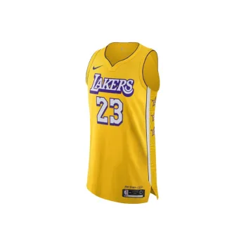 Nike Basketball Jerseys AU Player Edition 2019 2020 Los Angeles Lakers LeBron James LeBron James Men's Yellow