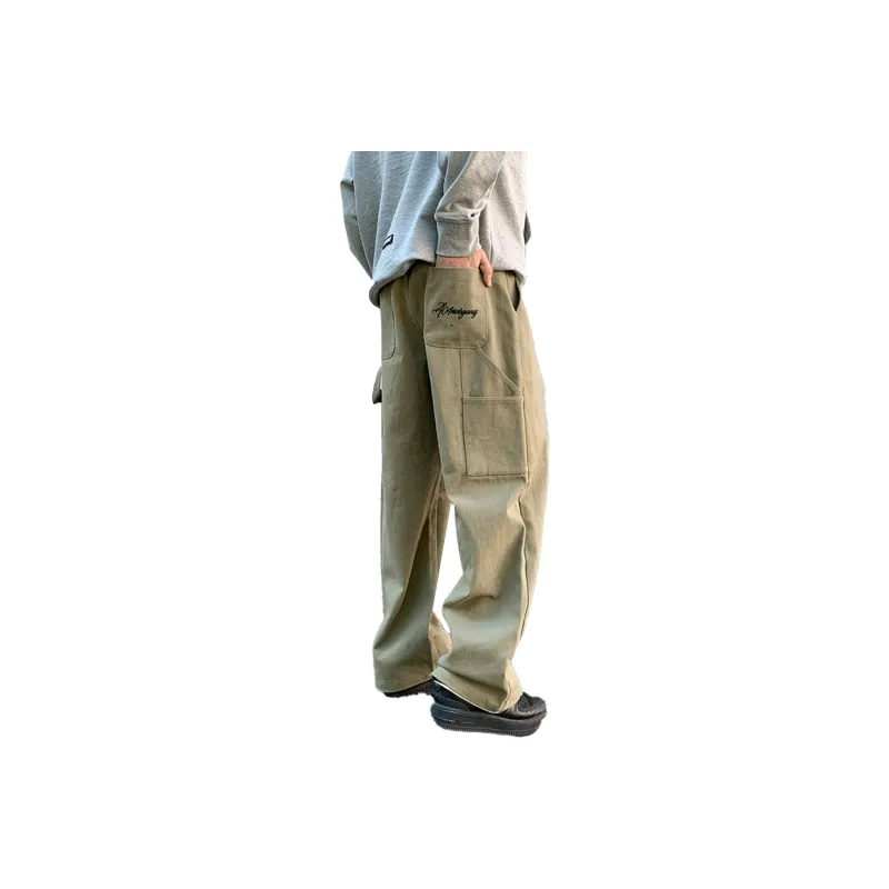 404MOB GANG Casual Pants Unisex Khaki-0