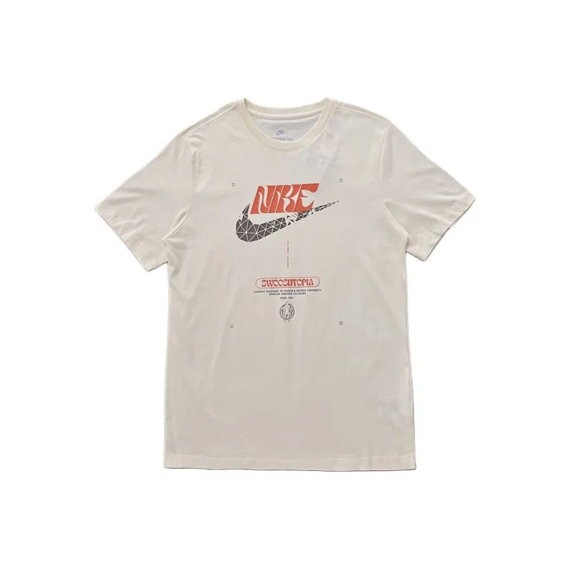 Nike T Shirts Men Beige-1