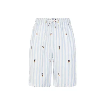 Disney X Tommy Hilfiger Tommy Hilfiger X DISNEY Co-branded Series Casual Shorts Unisex Light Blue White Stripes 0A4