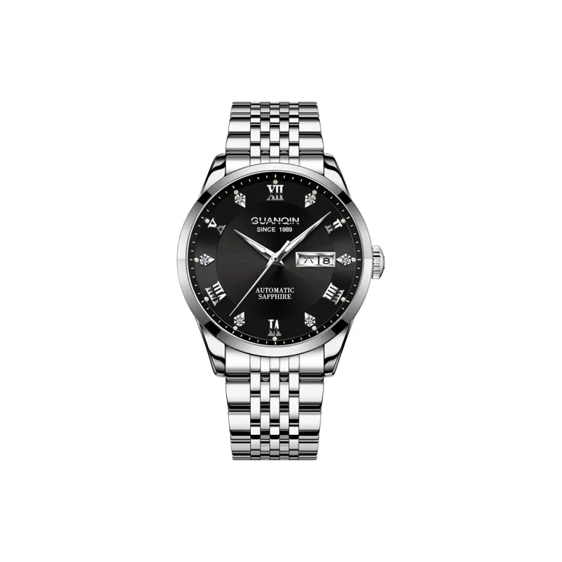 GUANQIN Automatic Mechanical Movement Stainless Steel Strap Watch Men's Watches Gray Dial-11