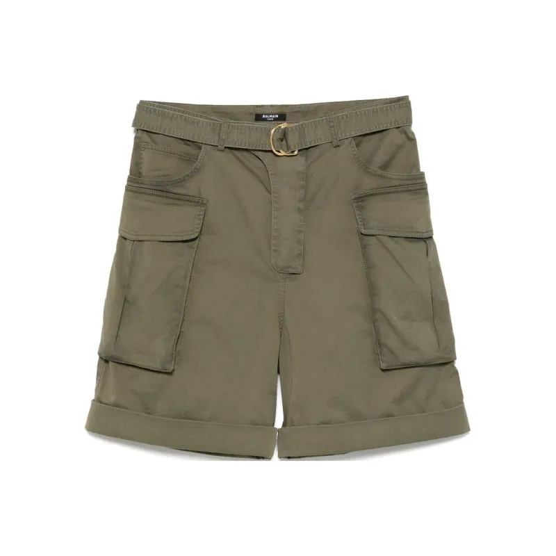 BALMAIN Turn Up Hem Cargo Shorts-0