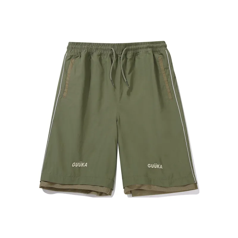 Guuka Casual Shorts Men Army Green-0