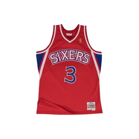 Mitchell Ness Philadelphia 76ers Road 1996 97 Allen Iverson Swingman Jersey