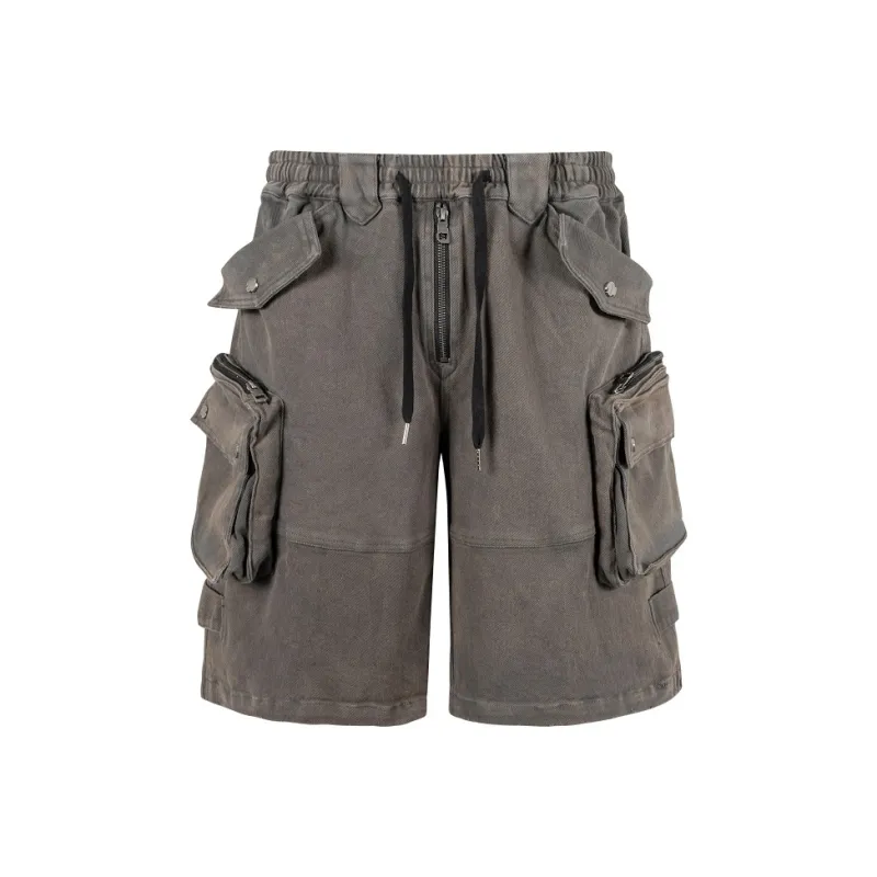 Merge Lab. Cargo Shorts Unisex Washable Mud Gray-0
