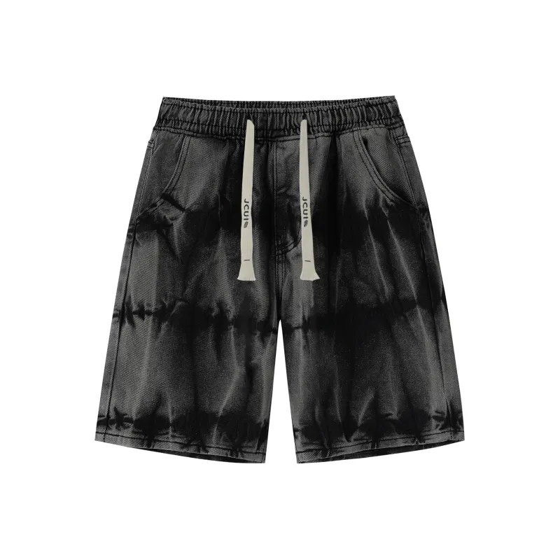 JCUI Denim Shorts Unisex Black-0