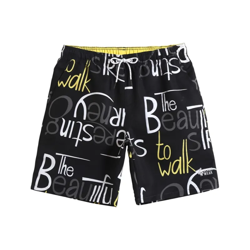 GAILANG Beach Shorts Men Black-0